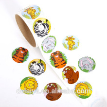 Lovely cartoon animals pattern paper roll sticker for kids